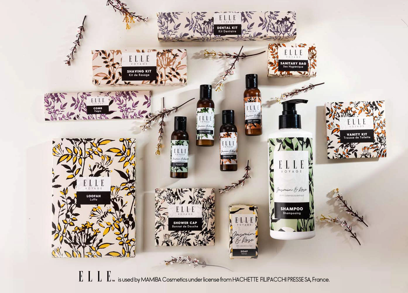 Hotel-amenities ELLE Jasmin et Rose Eco friendly